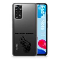 Xiaomi Redmi 10 | Redmi Note 11 4G Silicone-hoesje Gun Don&apos;t Touch My Phone