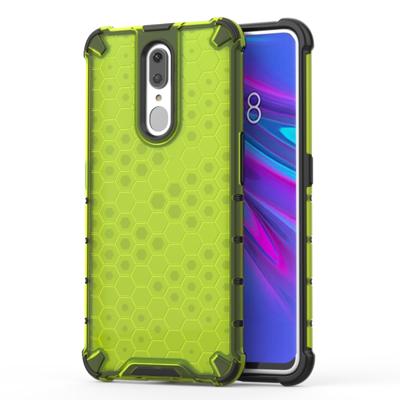 Honingraat schokbestendig PC + TPU Case voor OPPO F11 (groen)