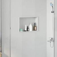 Douche Niche Wit 45 x 30 x 9.5 cm Roestvrij staal