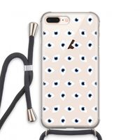 Eyes pattern: iPhone 8 Plus Transparant Hoesje met koord
