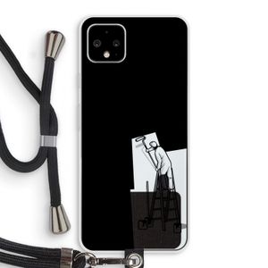 Musketon Painter: Pixel 4 XL Transparant Hoesje met koord