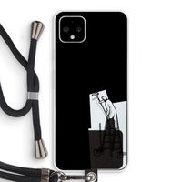 Musketon Painter: Pixel 4 XL Transparant Hoesje met koord