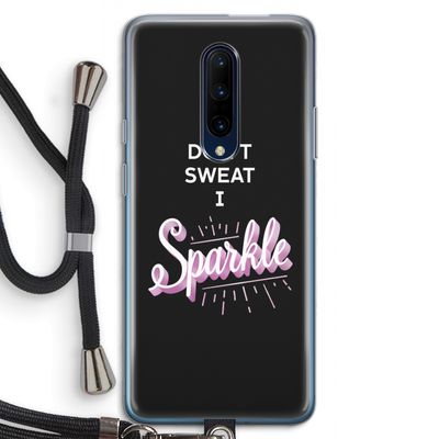 Sparkle quote: OnePlus 7 Pro Transparant Hoesje met koord