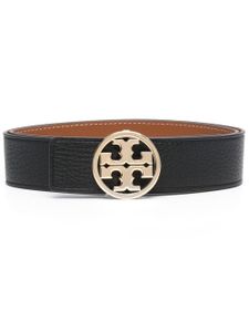 Tory Burch ceinture à plaque logo - Noir