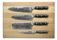 Blackwell Messenset Damascus 4-delig + GRATIS Blackwell Snijplank 40 x 30 x 4 cm