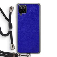 Majorelle Blue: Samsung Galaxy A12 Transparant Hoesje met koord