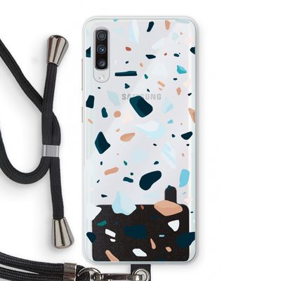 Terrazzo N°13: Samsung Galaxy A70 Transparant Hoesje met koord