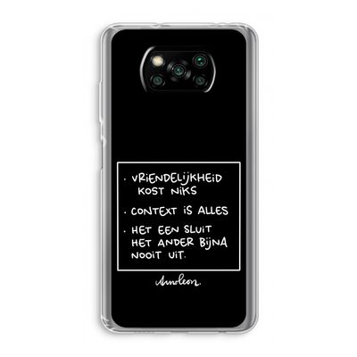 Mijn Motto's: Xiaomi Poco X3 NFC Transparant Hoesje