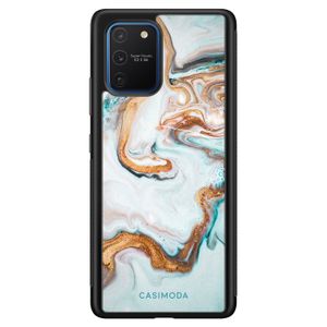 Samsung Galaxy S10 Lite hoesje - Marmer blauw goud