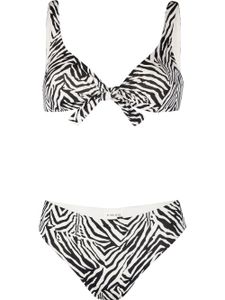 Fisico bikini réversible à imprimé zébré - Noir