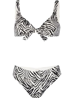 Fisico bikini réversible à imprimé zébré - Noir