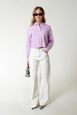 Colourful Rebel Aliya Stripe Boxy Blouse | Orchid Pink