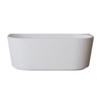 Ligbad Half Vrijstaand BWS Alivia 180x80 cm Acryl Met Waste Mat Wit