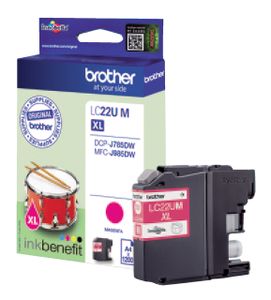 Inktcartridge Brother LC-22U rood