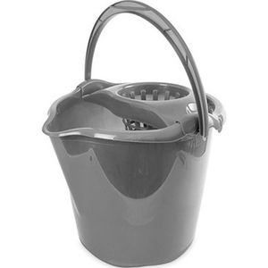 Grijze dweilemmer/mopemmer 13,5 liter 32 x 30 cm   -