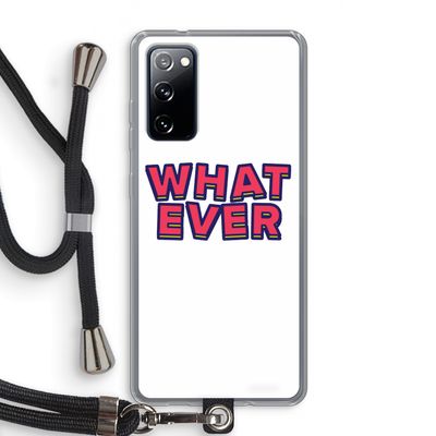 Whatever: Samsung Galaxy S20 FE / S20 FE 5G Transparant Hoesje met koord