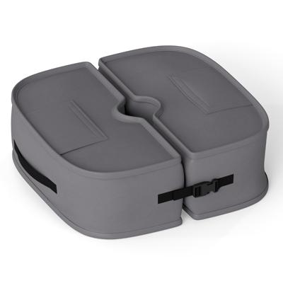 Parasolstandaard Verzwaringszakken voor Parasols met Sleufopeningen Draagbare Parasolstandaard voor het Terras-Grijs