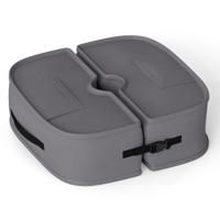 Parasolstandaard Verzwaringszakken voor Parasols met Sleufopeningen Draagbare Parasolstandaard voor het Terras-Grijs