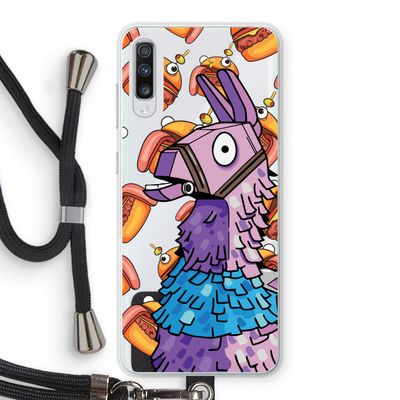 Loot Burger: Samsung Galaxy A70 Transparant Hoesje met koord