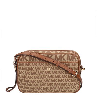 Michael Kors Jet Set Charm Camera Bag Crossbody beige/ebony  Damestas