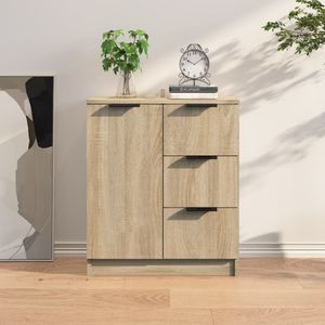 Dressoir 60x30x70 cm bewerkt hout sonoma eikenkleurig