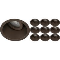 Inbouwspot 10 Pack - Sigmi Verno Pro - Rond - Brons - Kantelbaar - Zaagmaat 80mm Diameter 95mm - Incl. GU10 Fitting