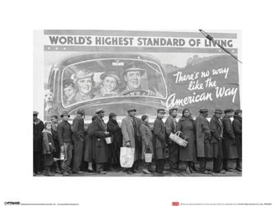 Kunstdruk Time Life - World&apos;s Highest Standard of Living 30x40cm