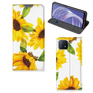 Smart Cover voor OPPO A73 5G Zonnebloemen