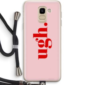 Ugh: Samsung Galaxy J6 (2018) Transparant Hoesje met koord