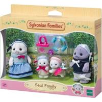 Gelede familie - SYLVANIAN FAMILIES - Zeehondenfamilie - 4 personages en strandaccessoires
