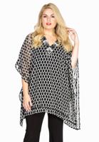 Yoek Tunic square VENETO | Zwart | Maat 40