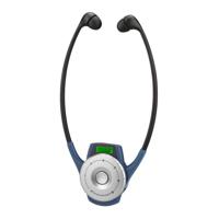 Sennheiser HDE 2020-D-II Headsetontvanger, digitaal, 6 of 8 kanalen, 863-865 MHz, systeembatterij (8h), blauw