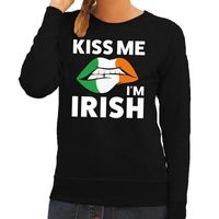 Kiss me I am Irish sweater zwart dames - thumbnail