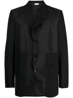 Comme des Garçons Homme Deux blazer en laine à logo imprimé - Noir