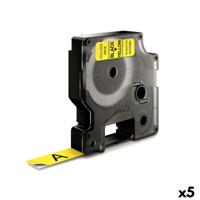 Gelamineerde Tape voor Labelmakers Dymo D1 45018 12 mm LabelManager™ Geel Zwart (5 Stuks)
