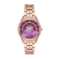 Michael Kors Lauryn quartz dameshorloge met paarse wijzerplaat MK3722