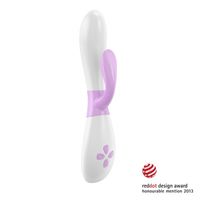 ovo - k2 rabbit vibrator roze wit - thumbnail