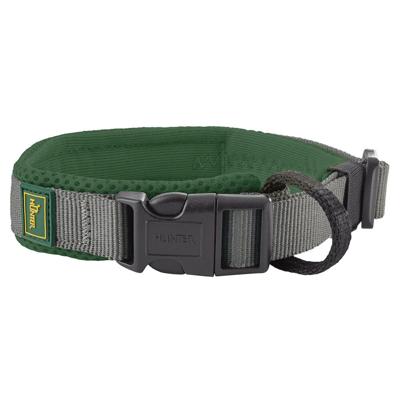 HUNTER Hondenhalsband Maldon, donkergroen/grijs, Maat: L