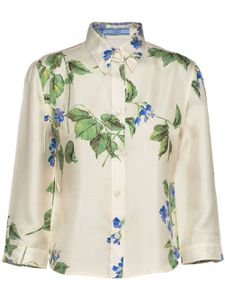 Prada chemise à fleurs imprimées - Tons neutres