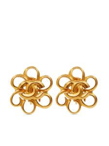 CHANEL Pre-Owned boucles d'oreilles Coco Flower à clip (1996)