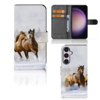 Samsung Galaxy S24 Plus | Telefoonhoesje | Met pasjeshouder | Paarden