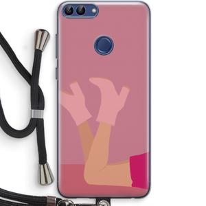 Pink boots: Huawei P Smart (2018) Transparant Hoesje met koord