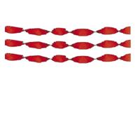 3x crepe papier slingers/guirlande - 6 meter - multi-kleur