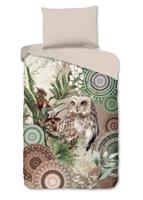 HIP Dekbedovertrek "mandala's en uil" - Multi - (140x200 cm) - Katoen Flanel