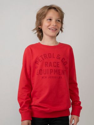 31% korting - Petrol Industries Jongens Sweater met print Rood Orange - 128
