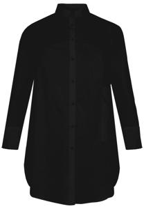 Yoek Blouse met zakje | Zwart | Maat 54/56
