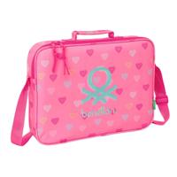 Schoolrugzak Benetton Heart Roze 38 x 28 x 6 cm