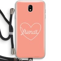 Friends heart: Samsung Galaxy J7 (2017) Transparant Hoesje met koord