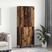 Highboard 2 pcs Oud hout 69,5 x 34 x 180 cm Bewerkt hout