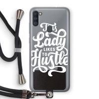 Hustle Lady: Samsung Galaxy A11 Transparant Hoesje met koord